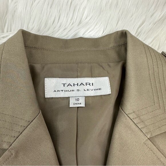 Tahari ASL Women’s NWT Teak Tan Spencerville Career Blazer Skirt Suit 10/C39/W31 - Picture 6 of 15